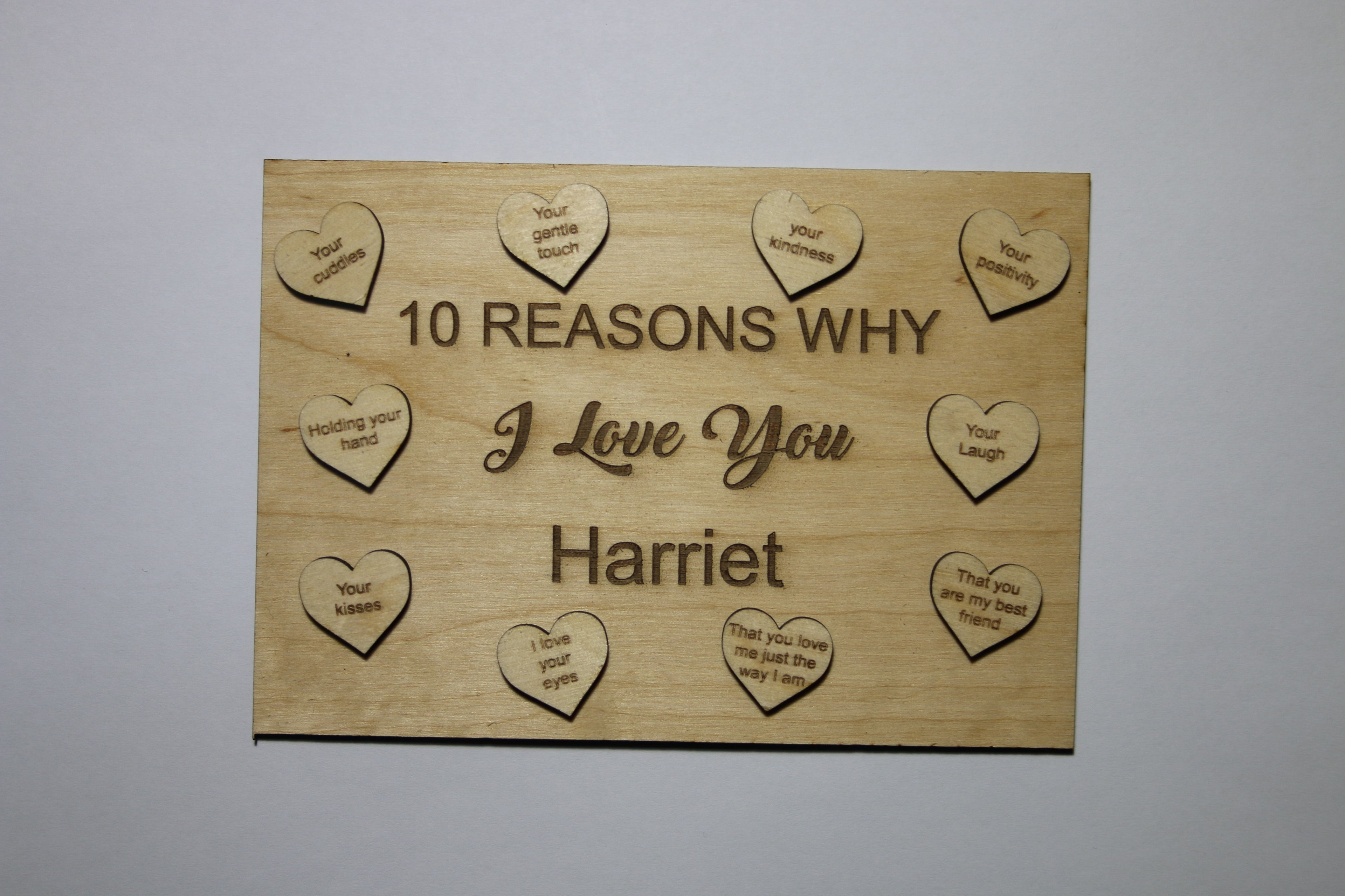 10 Reasons I Love You Plywood Plaque
