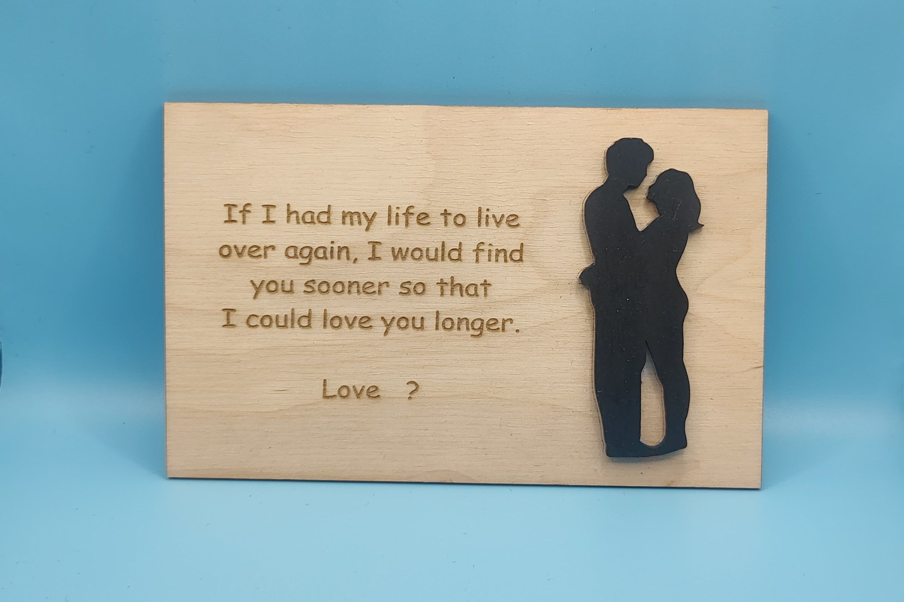 Personalized Laser Cut Couple Card